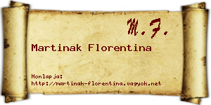 Martinak Florentina névjegykártya
